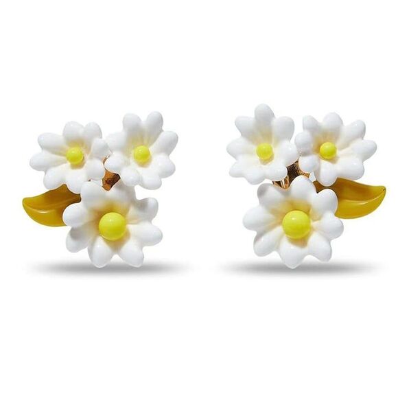 New! $148 Lele Sadoughi Petunia Bouquet Clip-On Earrings - Picture 1 of 5